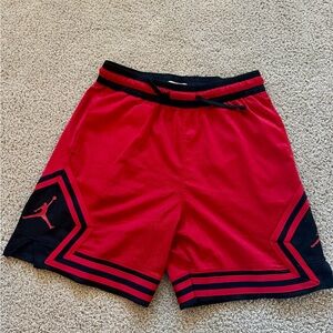 Jordan Men's Athletic Shorts in Red and Black Size M